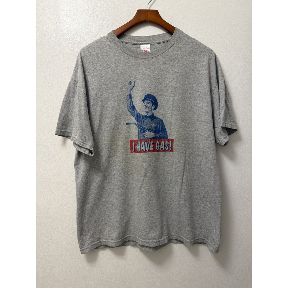 Vintage I Have Gas Gray T Shirt Men's XL Humor Novelty Comedy Funny Casual Y2K